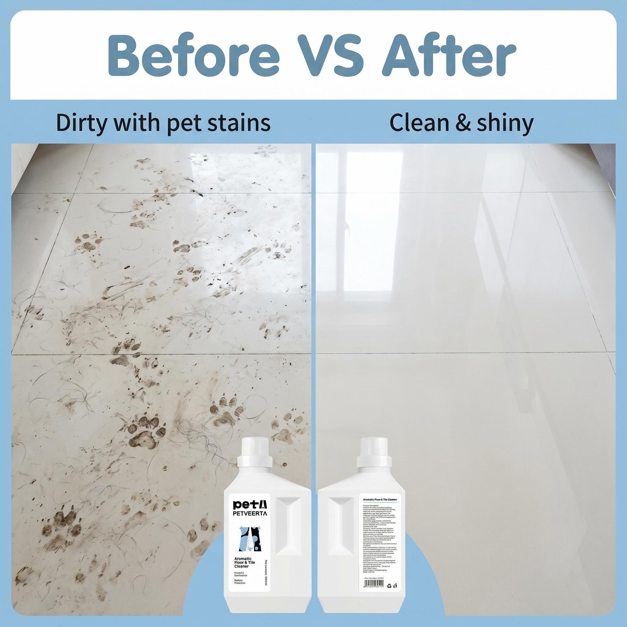 Floor and Tile Cleaner, Silver Ion Antibacterial Liquid, Pet Deodorizing Cleaner Multi-Sur, Multi-Surface Cleaning Liquid, Pet Home Sanitizer