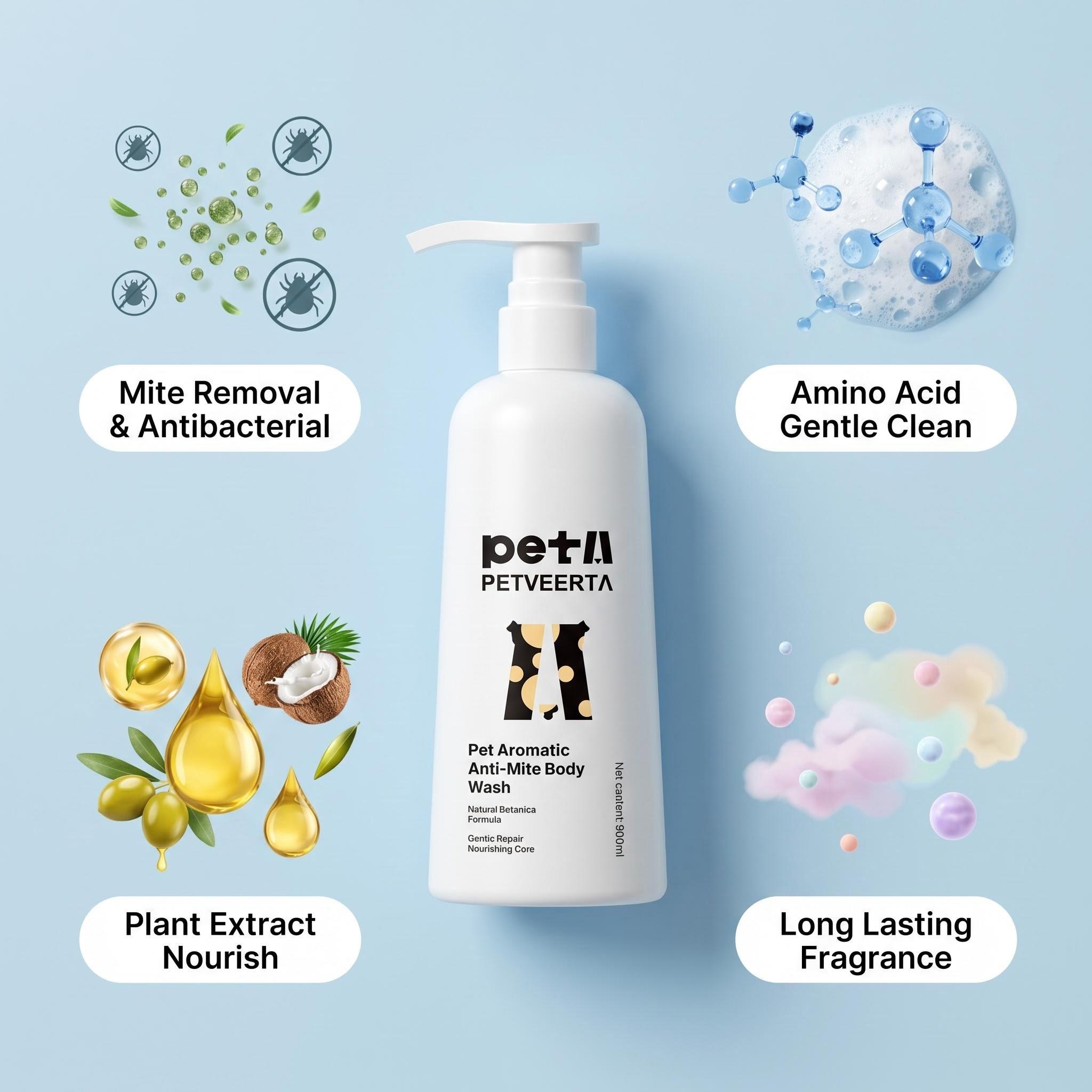 Pet shampoo, Dog&Cat shampoo, Mite-Removal Pet Shampoo, Petivar, the best shampoo for pet, Dog shampoo, Cat shampoo