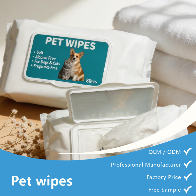 Pet Wipes, Pet Grooming Wipes, OEM Pet Wipes, Custom Pet Wipes, Alcohol-Free Wipes, Wholesale Pet Wipesm Dog Cat Wipes
