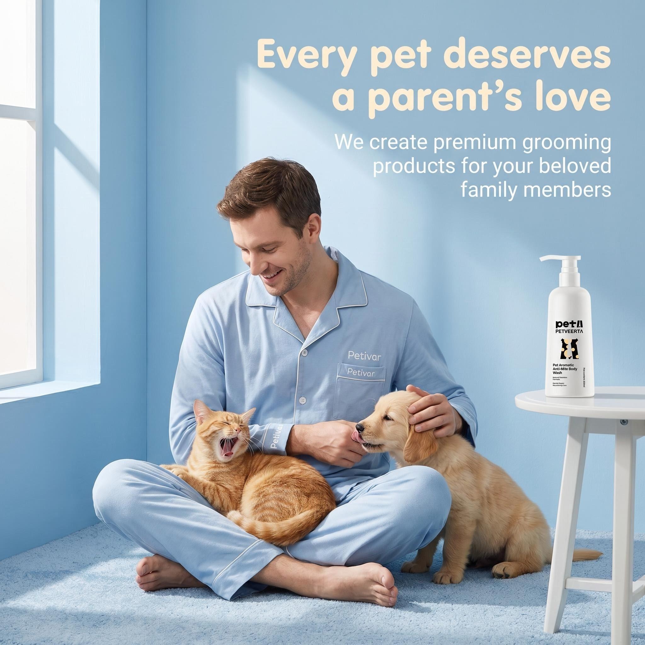 Pet shampoo, Dog&Cat shampoo, Mite-Removal Pet Shampoo, Petivar, the best shampoo for pet, Dog shampoo, Cat shampoo