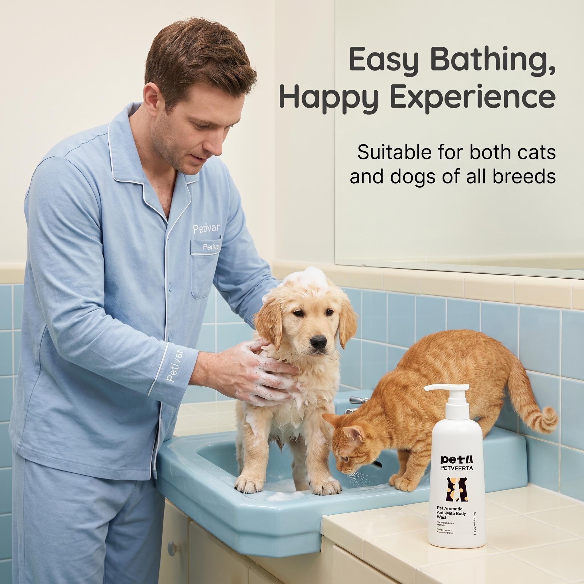 Pet shampoo, Dog&Cat shampoo, Mite-Removal Pet Shampoo, Petivar, the best shampoo for pet, Dog shampoo, Cat shampoo