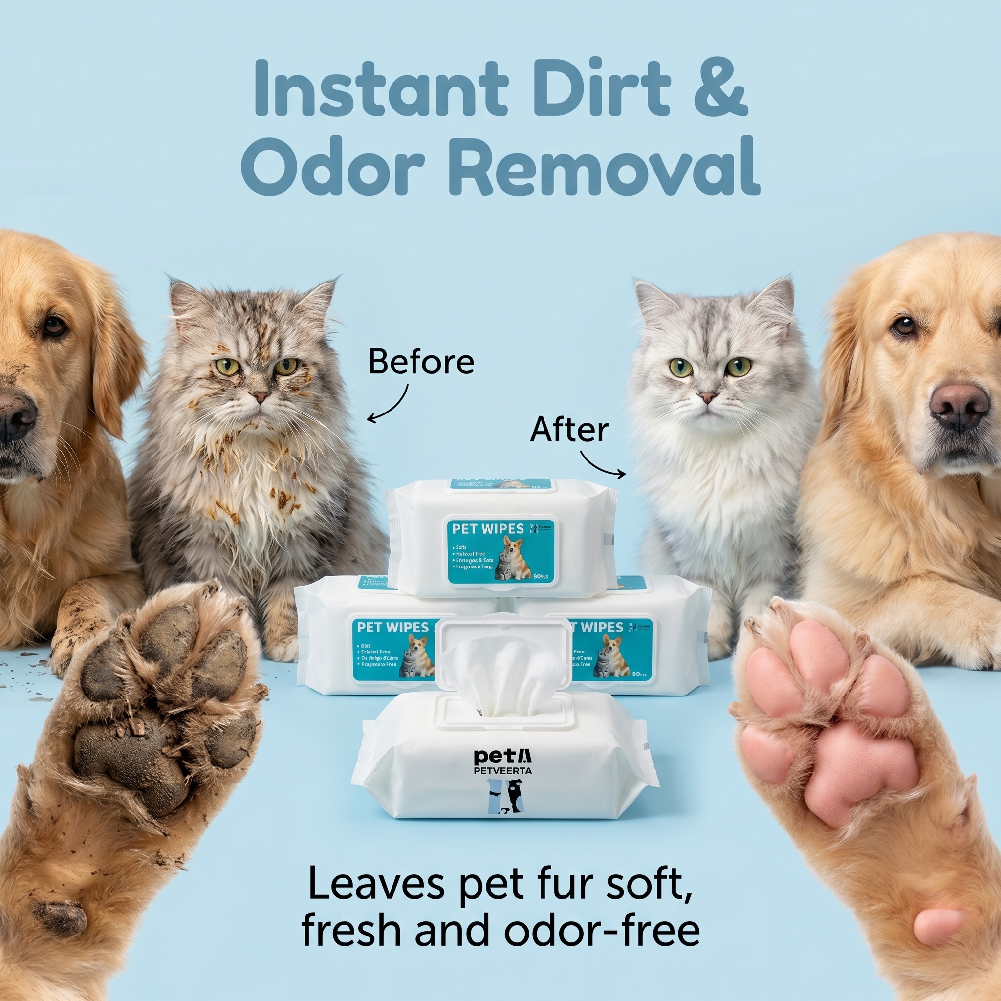 Pet Wipes, Pet Grooming Wipes, OEM Pet Wipes, Custom Pet Wipes, Alcohol-Free Wipes, Wholesale Pet Wipesm Dog Cat Wipes