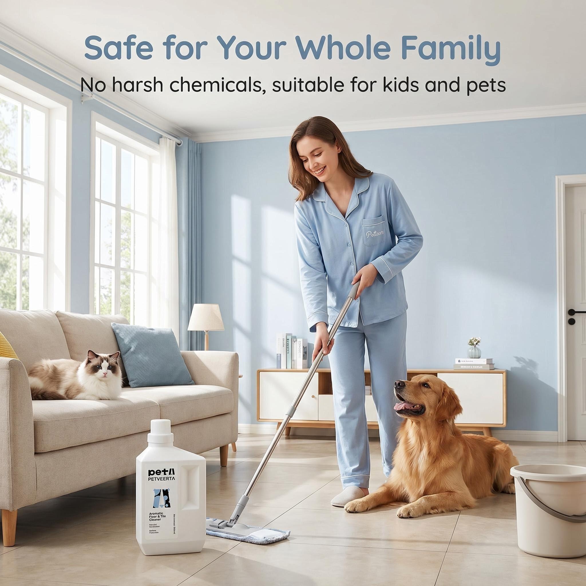 Floor and Tile Cleaner, Silver Ion Antibacterial Liquid, Pet Deodorizing Cleaner Multi-Sur, Multi-Surface Cleaning Liquid, Pet Home Sanitizer