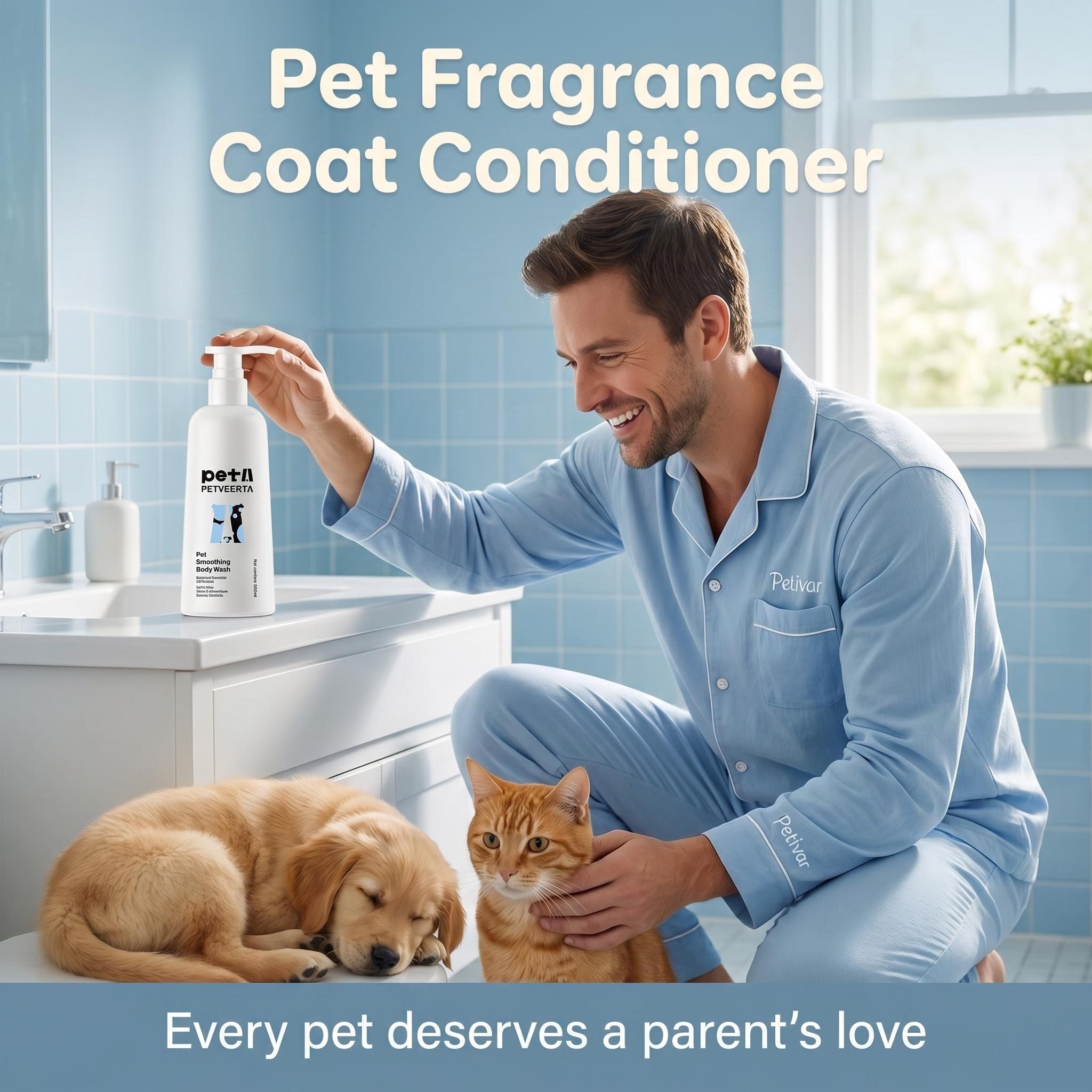 Pet shampoo, Pet Fragrance Coat Conditioner, Dog Cat Hair Conditioner, Pet Softening Coat Care, Long Lasting Scent Conditioner