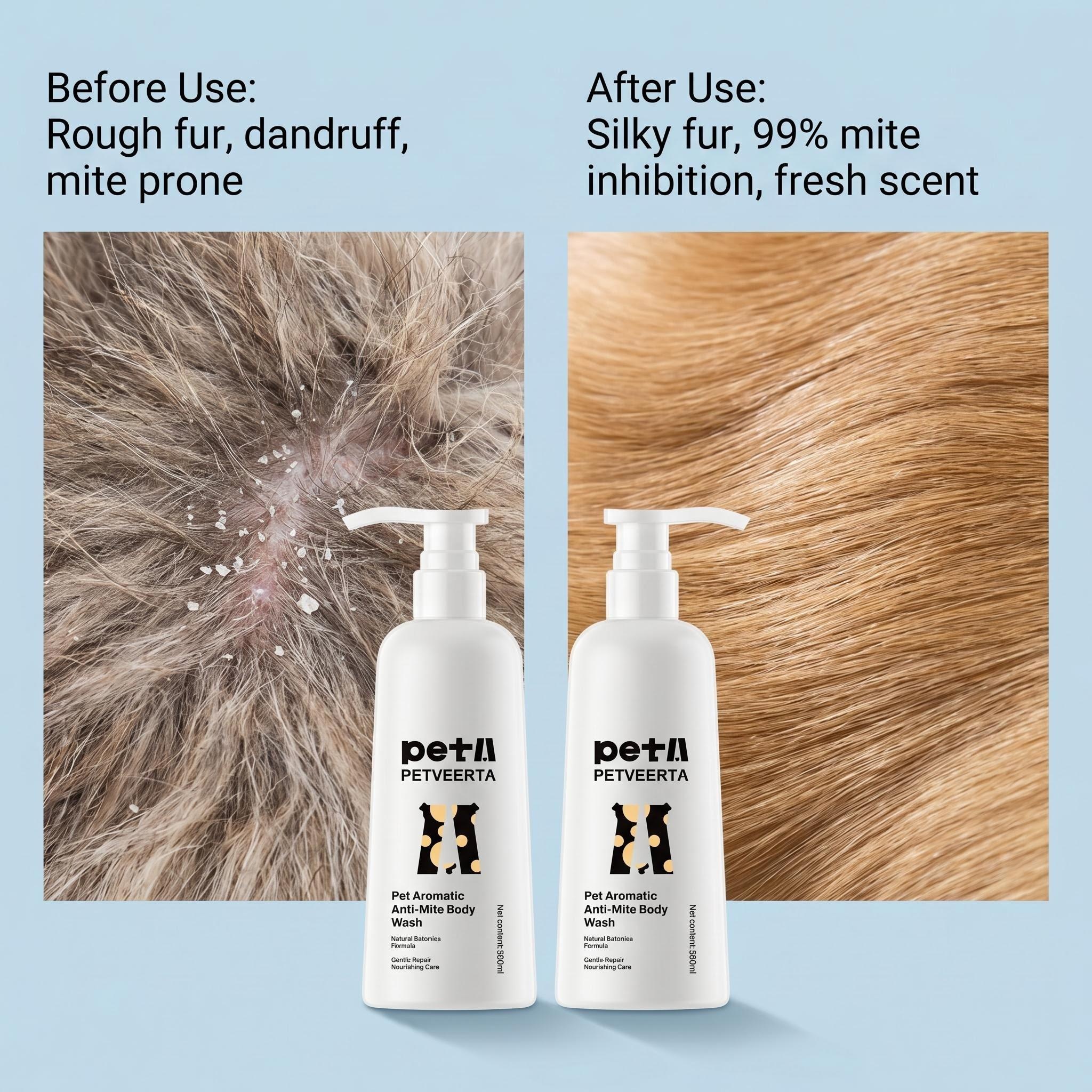 Pet shampoo, Dog&Cat shampoo, Mite-Removal Pet Shampoo, Petivar, the best shampoo for pet, Dog shampoo, Cat shampoo