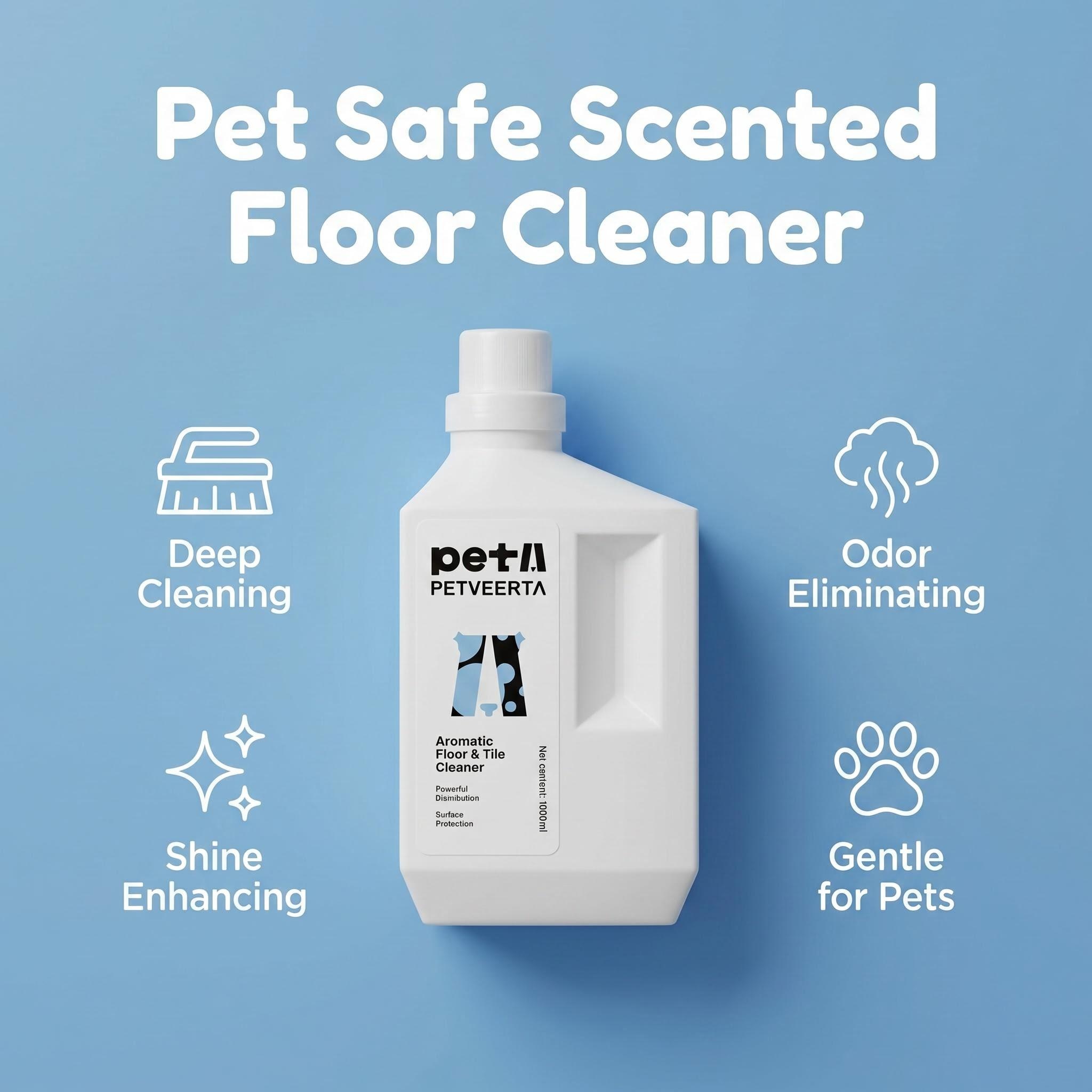 Floor and Tile Cleaner, Silver Ion Antibacterial Liquid, Pet Deodorizing Cleaner Multi-Sur, Multi-Surface Cleaning Liquid, Pet Home Sanitizer
