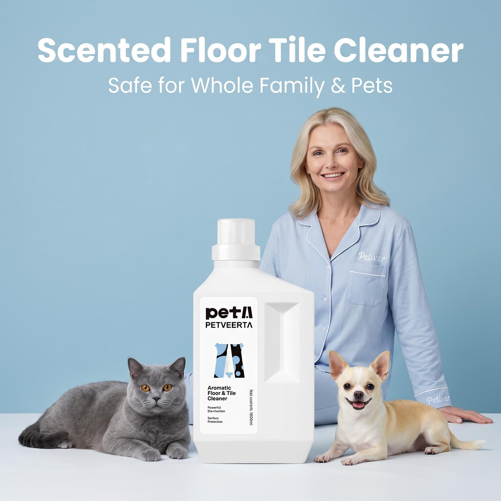 Floor and Tile Cleaner, Silver Ion Antibacterial Liquid, Pet Deodorizing Cleaner Multi-Sur, Multi-Surface Cleaning Liquid, Pet Home Sanitizer