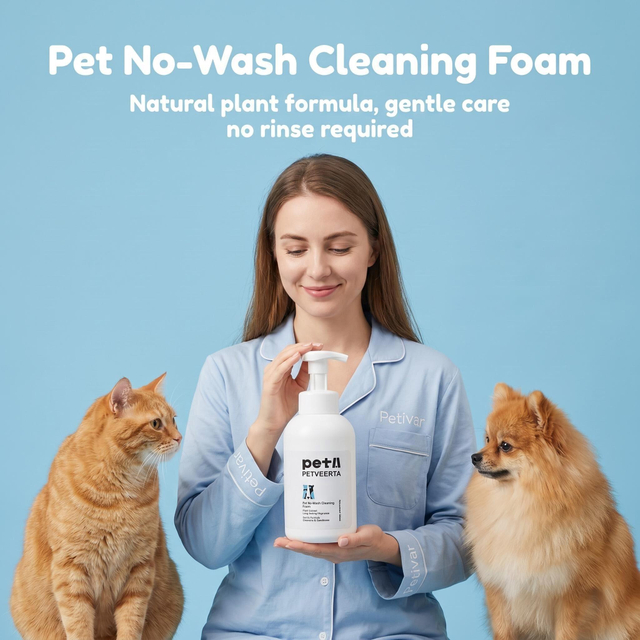 Pet Product, Pet No Wash Shampoo, Pet Dry Shampoo Foam, Quick Cleaning, Pet Waterless Shampoo, Pet Grooming Foam