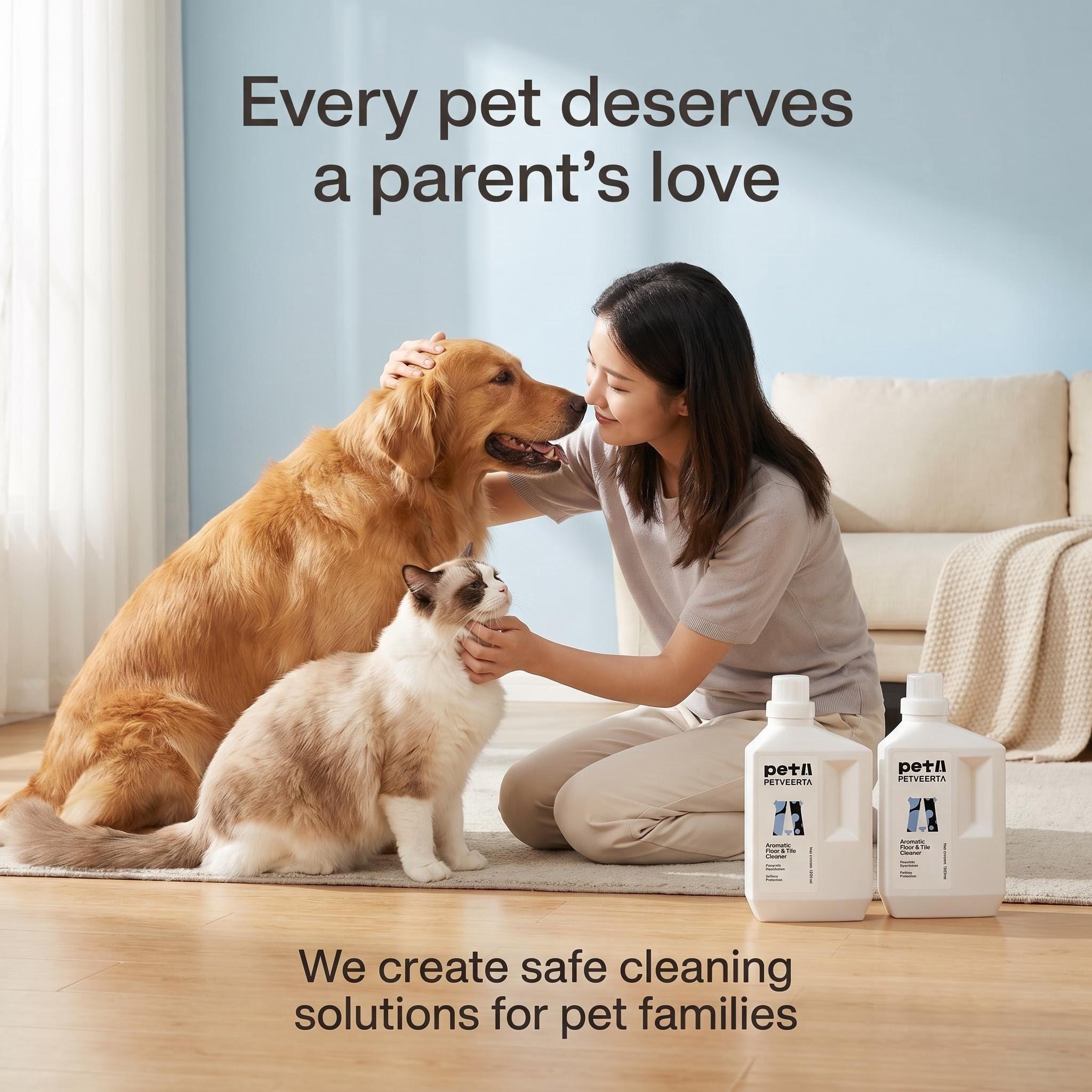 Floor and Tile Cleaner, Silver Ion Antibacterial Liquid, Pet Deodorizing Cleaner Multi-Sur, Multi-Surface Cleaning Liquid, Pet Home Sanitizer