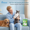 Professional Green 10 Count No-Rinse Pet Glove Wipes for Quick Body Cleaning and Coat Freshening for Dogs & Cats