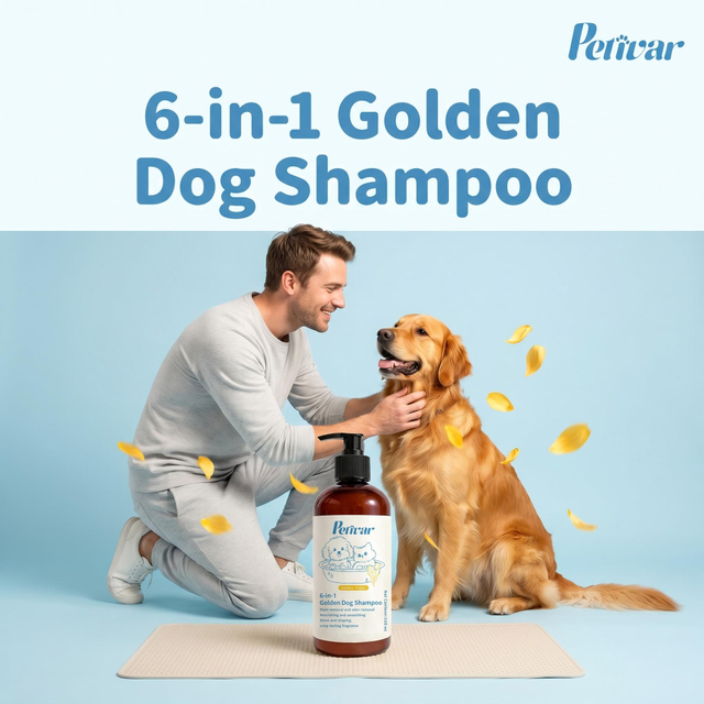 Professional Golden Tulip Scent 6-in-1 Golden Dog Shampoo for Brightening Golden Coat and Boosting Fur Shine