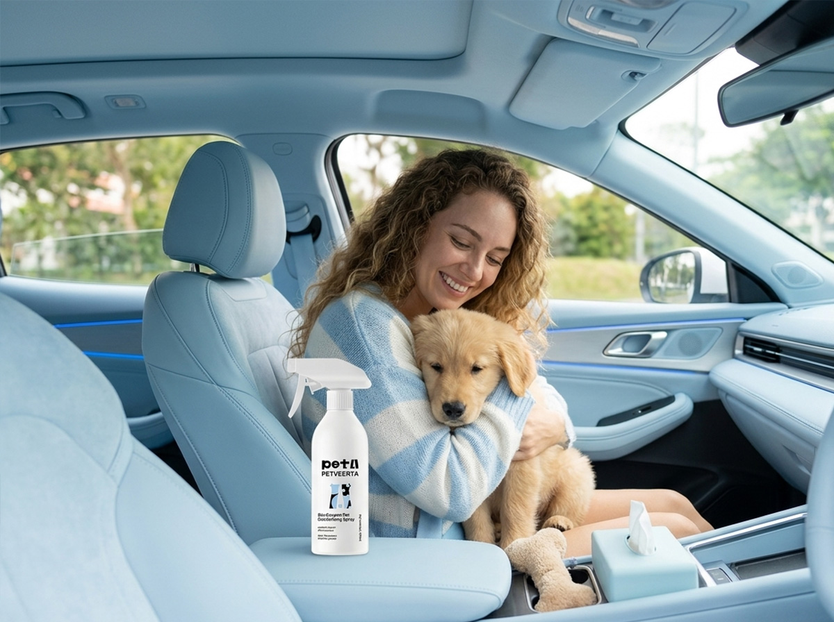 Car interior pet odor