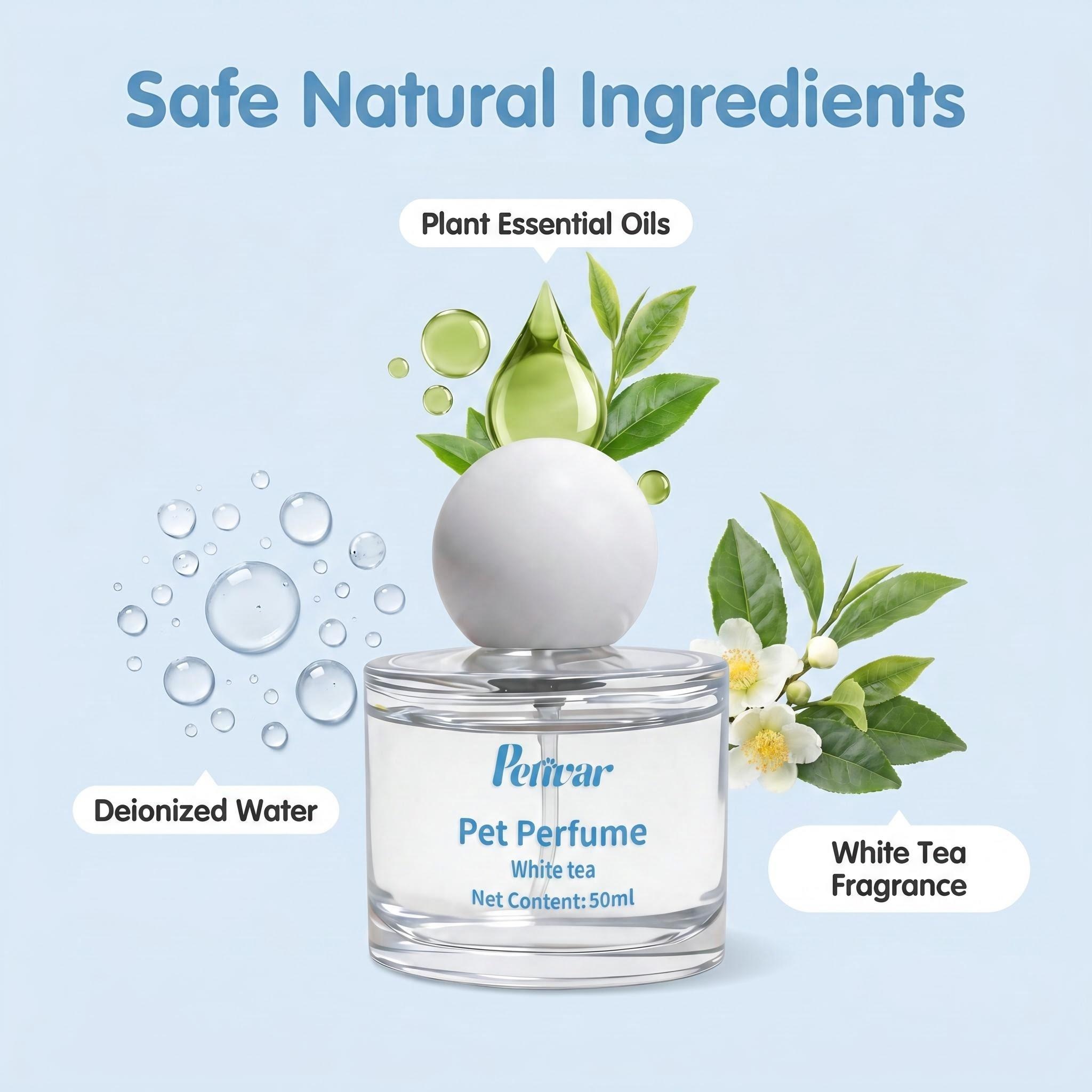 Professional White Tea Pet Perfume Spray for Eliminating Dog and Cat Odors and Extending Freshness