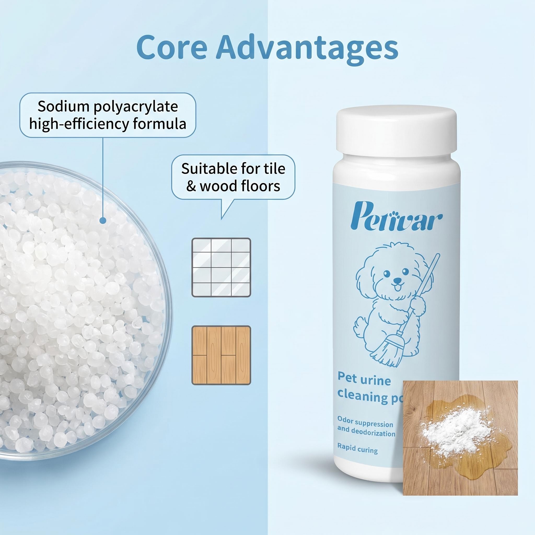 Professional Pet Hygiene Absorbent Powder For Urine And Stain Cleanup