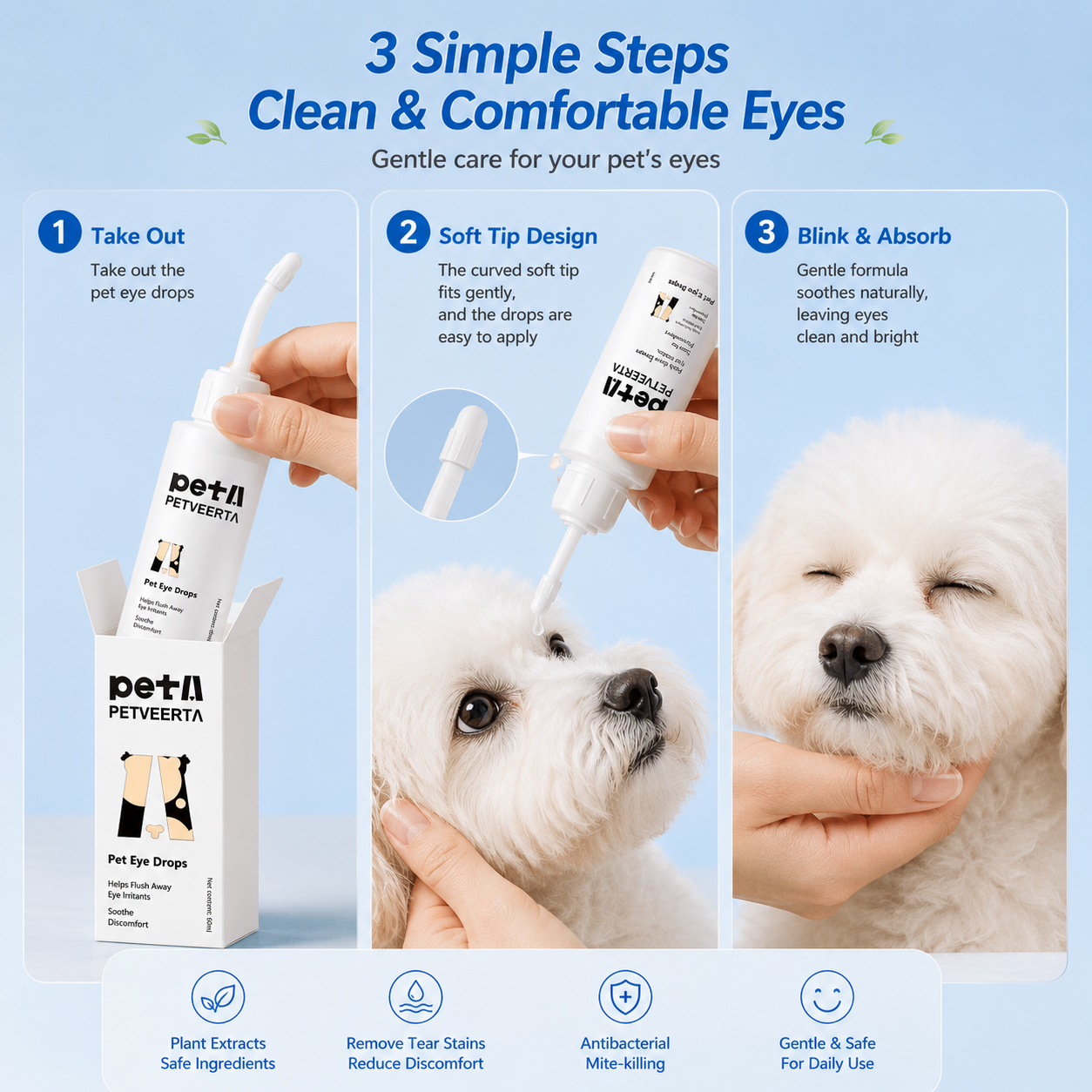 Pet Eye Wash, Eye Wash for Dogs and Cats, Pet Eye Wash Wholesale, Pet Eye Wash OEM ODM, Custom Pet Eye Cleaner