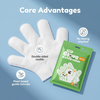 Professional Green 10 Count No-Rinse Pet Glove Wipes for Quick Body Cleaning and Coat Freshening for Dogs & Cats