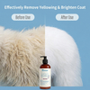 Professional White Coat Dog Shampoo for Removing Yellow Stains and Enhancing Shine