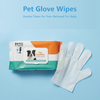 Pet Wipes Gloves for Dogs Cats 50 Count Quick Clean After Walks