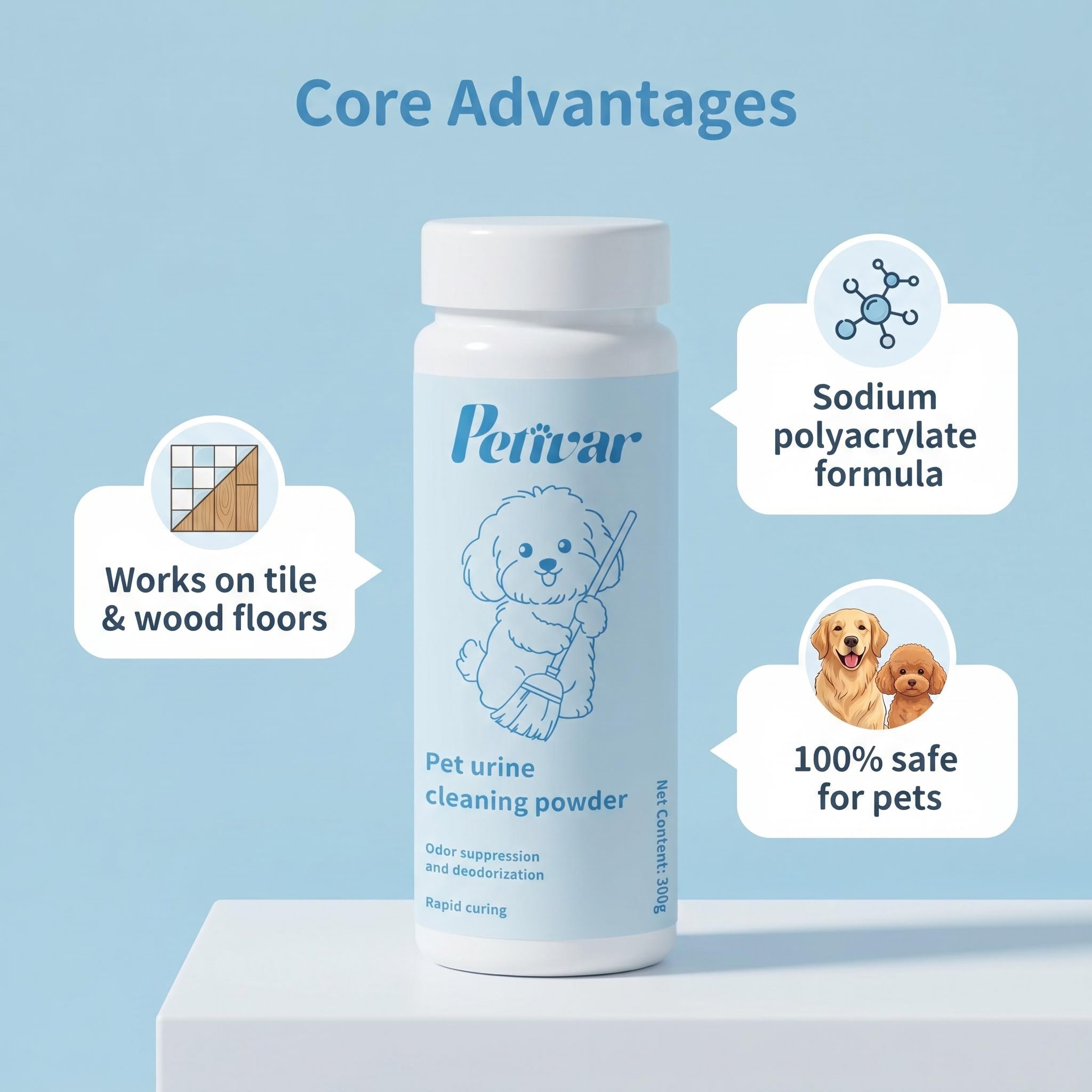 Professional Pet Hygiene Absorbent Powder For Urine And Stain Cleanup