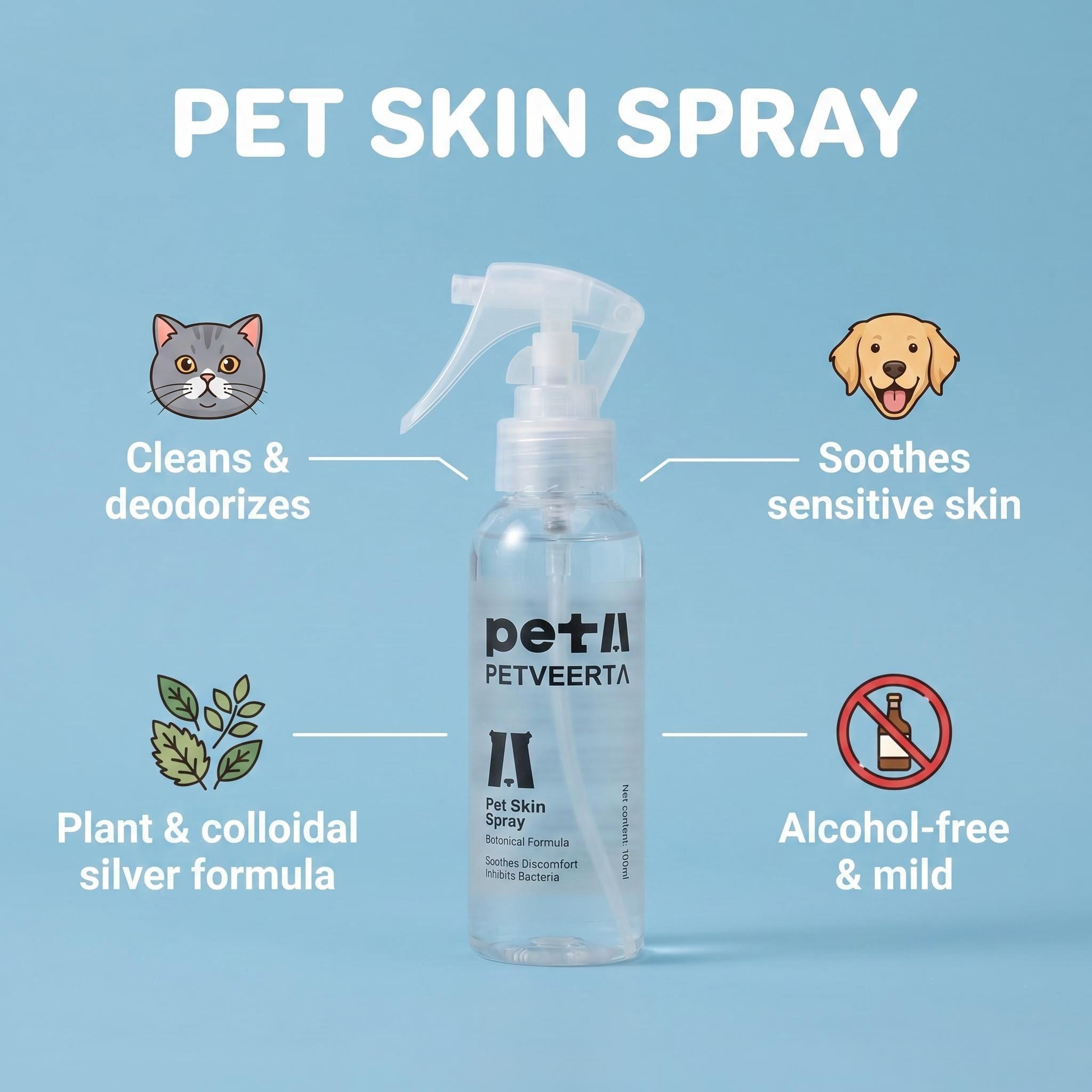 Pet Skin Spray, Hypoallergenic Pet Skin Spray, Pet Skin Spray Wholesale, Private Label Pet Skin Spray , Natural Centella Pet Spray