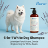 Professional White Coat Dog Shampoo for Removing Yellow Stains and Enhancing Shine