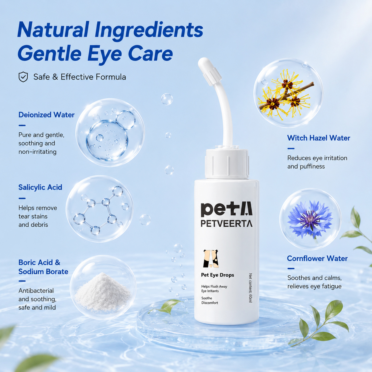 Pet Eye Wash, Eye Wash for Dogs and Cats, Pet Eye Wash Wholesale, Pet Eye Wash OEM ODM, Custom Pet Eye Cleaner